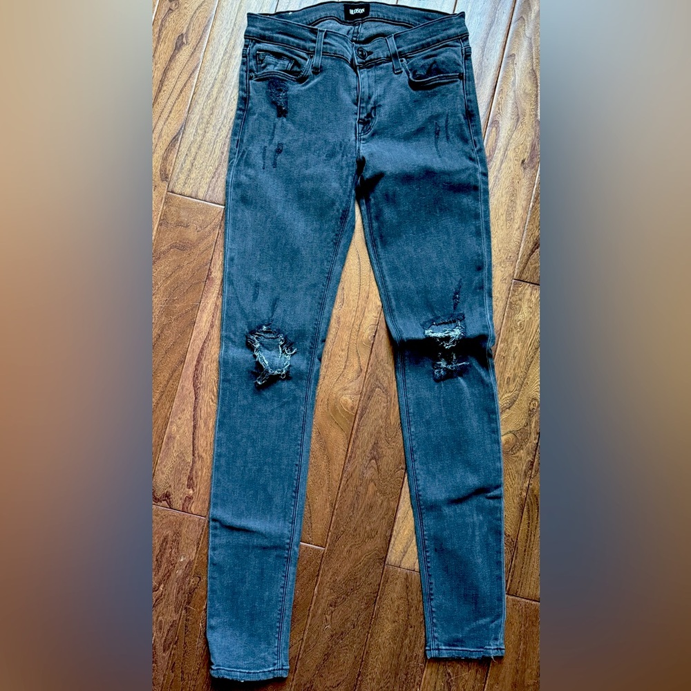 Hudson dark grey super skinny jean size 25